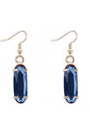 Women's Fine Fashion Simple Alloy Drop Earrings With Multi-stone