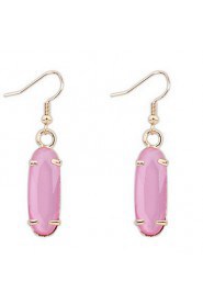 Women's Fine Fashion Simple Alloy Drop Earrings With Multi-stone