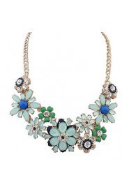 European Style Exaggeration Rich Flowers Wild Fashion Necklace(More Colors)