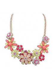 European Style Exaggeration Rich Flowers Wild Fashion Necklace(More Colors)