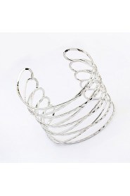 Women's European Style Fashion Metal Multilayer Alloy Cuff Bracelet