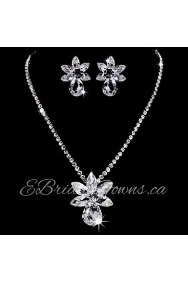 Jewelry Set Women's Anniversary / Wedding / Engagement / Birthday / Gift / Party / Special Occasion Jewelry Sets AlloyRhinestone / Cubic