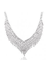 Luxurious Ladies'/Women's Alloy Wedding/Party Jewelry Set With Rhinestone