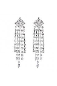 Luxurious Ladies'/Women's Alloy Wedding/Party Jewelry Set With Rhinestone