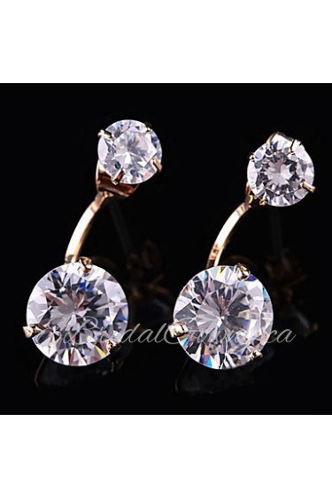 Stud Earrings Women's Cubic Zirconia/Alloy Earring Rhinestone