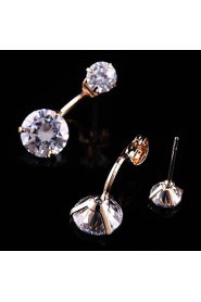 Stud Earrings Women's Cubic Zirconia/Alloy Earring Rhinestone