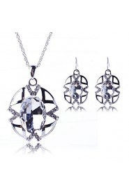 Jewelry Set Women's Party Jewelry Sets Alloy Crystal / Rhinestone Earrings / Necklaces Silver