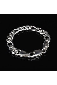 Men's Cuff Bracelet Silver Non Stone