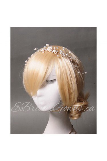 Women's Imitation Pearl / Acrylic Headpiece-Wedding / Special Occasion / Casual Headbands 1 Piece Round / Flower