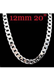 Men's Silver Necklace Anniversary/Birthday/Gift/Party/Daily