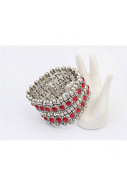 European Style Fashion Aegean Sea Multilayer Rhinestone Bracelet (Double Rows)