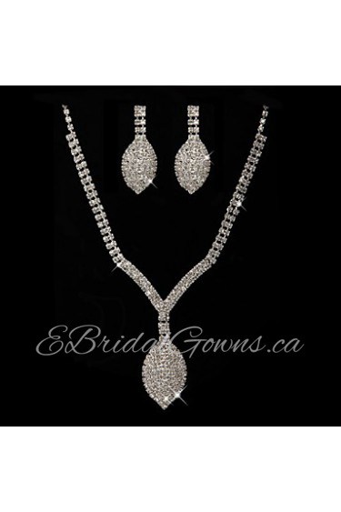 Jewelry Set Women's Anniversary / Wedding / Engagement / Gift / Party / Special Occasion Jewelry Sets Alloy / Rhinestone Rhinestone