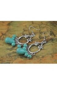 Drop Earrings Women's Alloy Earring Turquoise