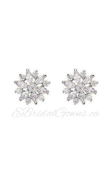 Stud Earrings Women's Alloy Earring Cubic Zirconia