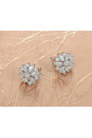 Stud Earrings Women's Alloy Earring Cubic Zirconia