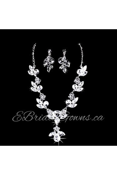 Jewelry Set Women's Anniversary / Wedding / Engagement / Birthday / Gift / Party / Special Occasion Jewelry Sets AlloyRhinestone / Cubic