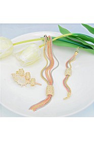 WesternRain African Promotion Fashion New Arrival Rose Gold Silver Matched Women Costumes African Tassel Jewelry Sets