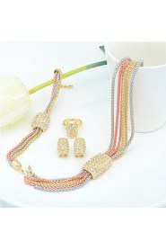 WesternRain African Promotion Fashion New Arrival Rose Gold Silver Matched Women Costumes African Tassel Jewelry Sets