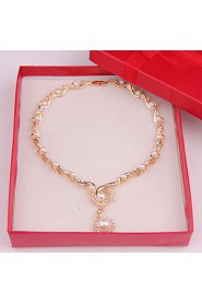 Fashion gold-plated necklace (necklace) (earrings)