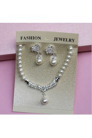 Women's Imitation Pearl / Alloy Jewelry Set Imitation Pearl / Rhinestone