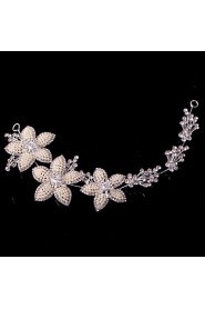 Ladies'/Women's Alloy Wedding/Party Jewelry Set With Imitation Pearl/Rhinestone