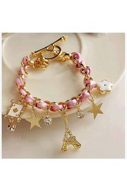 Lucky Star Women's Elegant Rhinestone Tassel Bracelet