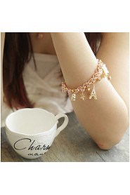 Lucky Star Women's Elegant Rhinestone Tassel Bracelet