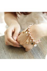 Lucky Star Women's Elegant Rhinestone Tassel Bracelet