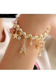 Lucky Star Women's Elegant Rhinestone Tassel Bracelet