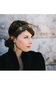 New Arrival Pearl Golden Hollow Hairband for Wedding Headpiece
