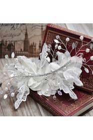 Women Lace/Acrylic Flowers With Imitation Pearl Wedding/Party Headpiece