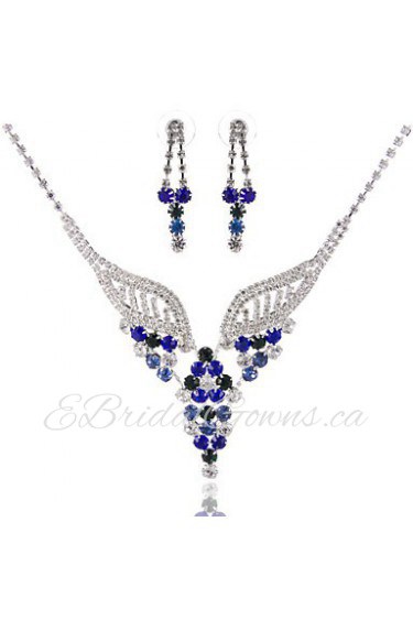 Fashion Ladies'/Women's Alloy Wedding/Party Jewelry Set With Multicolor Rhinestone