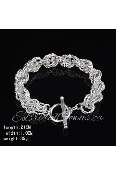 Women's Cuff Bracelet Silver Rhinestone