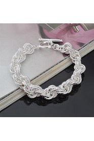 Women's Cuff Bracelet Silver Rhinestone