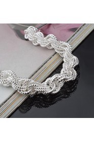 Women's Cuff Bracelet Silver Rhinestone