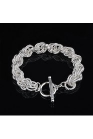 Women's Cuff Bracelet Silver Rhinestone