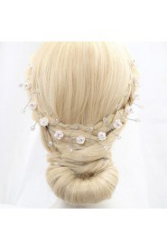 Women's / Flower Girl's Headpiece-Wedding / Special Occasion Headbands / Flowers / Wreaths / Head Chain