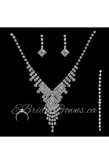 Jewelry Set Women's Anniversary / Wedding / Engagement / Birthday / Gift / Party / Special Occasion Jewelry Sets Alloy / Rhinestone