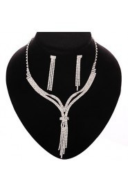 Elegant Alloy With Rhinestone Ladies' Jewelry Sets