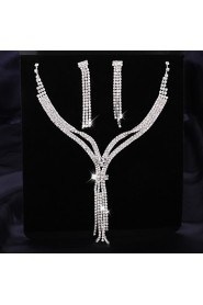 Elegant Alloy With Rhinestone Ladies' Jewelry Sets