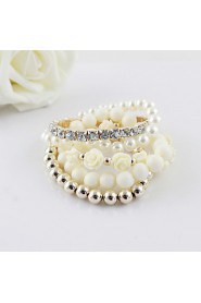 Women's Persona Beads Collection/Tennis Bracelet Alloy Imitation Pearl/Rhinestone