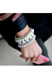 Women's Persona Beads Collection/Tennis Bracelet Alloy Imitation Pearl/Rhinestone