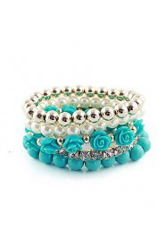 Women's Persona Beads Collection/Tennis Bracelet Alloy Imitation Pearl/Rhinestone