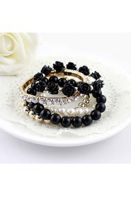 Women's Persona Beads Collection/Tennis Bracelet Alloy Imitation Pearl/Rhinestone