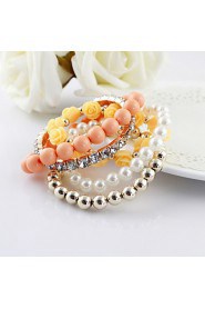 Women's Persona Beads Collection/Tennis Bracelet Alloy Imitation Pearl/Rhinestone