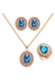 Jewelry Set Women's Anniversary / Wedding / Engagement / Birthday / Gift / Party / Special Occasion Jewelry Sets Alloy Rhinestone