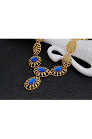 Gold-plated Fashion romantic heart line(Including Necklace, Earring, Bracelet, Ring) Jewelry Sets