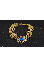 Gold-plated Fashion romantic heart line(Including Necklace, Earring, Bracelet, Ring) Jewelry Sets