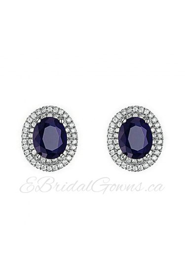 Stud Earrings Women's Alloy Earring Cubic Zirconia