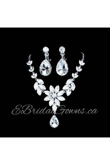 Jewelry Set Women's Anniversary / Wedding / Engagement / Birthday / Gift / Party / Special Occasion Jewelry Sets Alloy RhinestoneEarrings